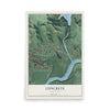 Map of Concrete, Washington, 12 x 18 inch unframed archival matte print