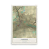 Map of Connell, Washington, 12 x 18 inch unframed archival matte print