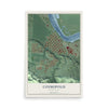Map of Cosmopolis, Washington, 12 x 18 inch unframed archival matte print
