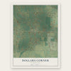 Dollars Corner, Washington map print, the full design