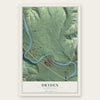 Dryden, Washington map print, the full design