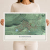 Map of Eatonville, Washington, 12 x 18 inch unframed archival matte print