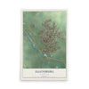 Map of Ellensburg, Washington, 12 x 18 inch unframed archival matte print