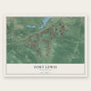 Fort Lewis, Washington map print, the full design