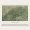 Garrett, Washington map print, the full design
