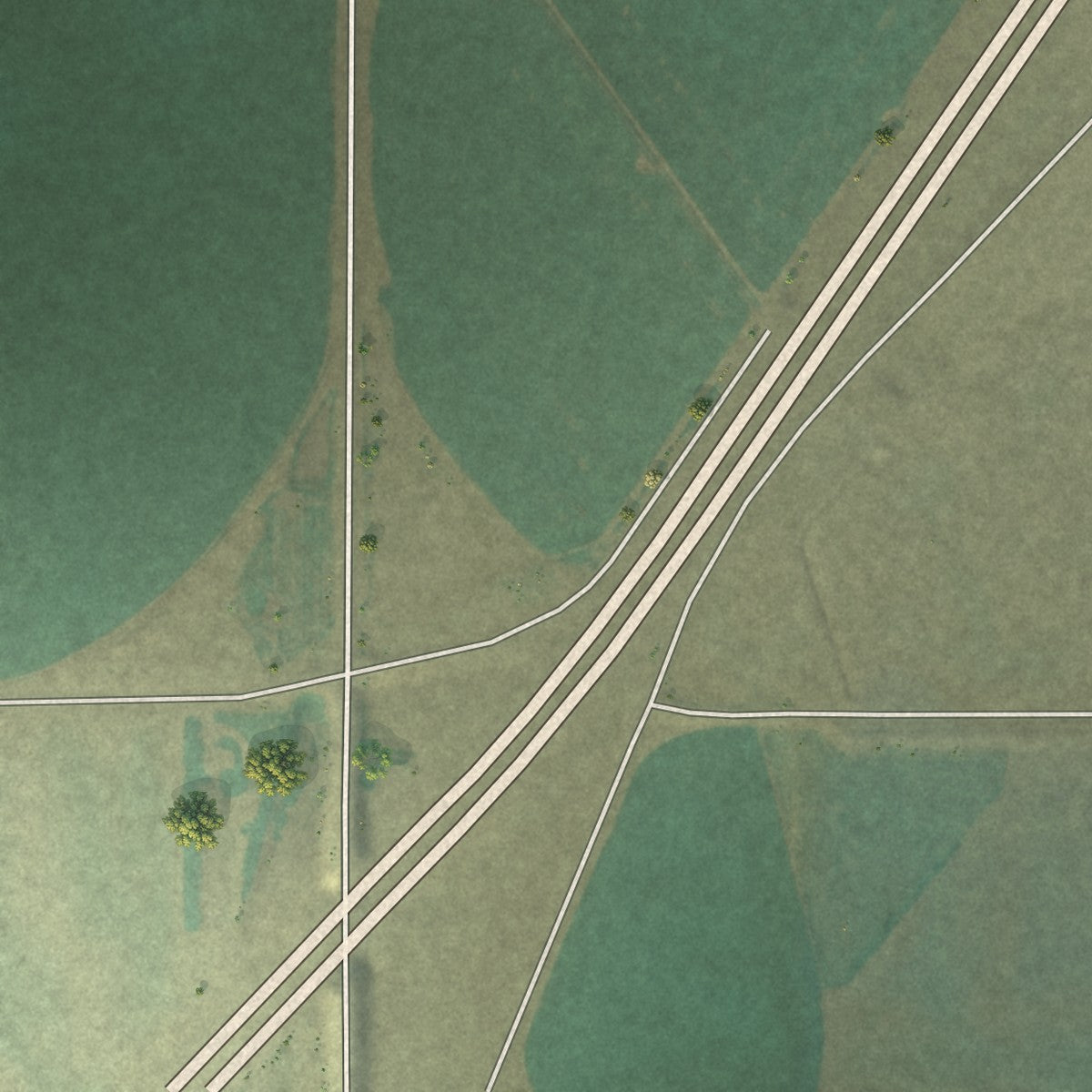 Second close-up of the map of George, Washington print showing more streets and buildings