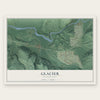 Glacier, Washington map print, the full design