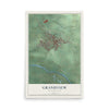 Map of Grandview, Washington, 12 x 18 inch unframed archival matte print