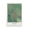 Map of Granger, Washington, 12 x 18 inch unframed archival matte print