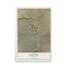 Map of Hatton, Washington, 12 x 18 inch unframed archival matte print