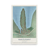 Map of Hunts Point, Washington, 12 x 18 inch unframed archival matte print
