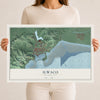 Map of Ilwaco, Washington, 12 x 18 inch unframed archival matte print