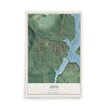 Map of Ione, Washington, 12 x 18 inch unframed archival matte print