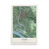 Map of Kelso, Washington, 12 x 18 inch unframed archival matte print