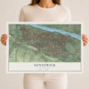 Map of Kennewick, Washington, 12 x 18 inch unframed archival matte print