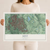 Map of Kent, Washington, 12 x 18 inch unframed archival matte print