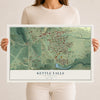 Map of Kettle Falls, Washington, 12 x 18 inch unframed archival matte print