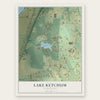 Lake Ketchum, Washington map print, the full design