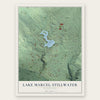 Lake Marcel-Stillwater, Washington map print, the full design