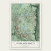Lakeland South, Washington map print, the full design