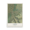 Map of Lamont, Washington, 12 x 18 inch unframed archival matte print