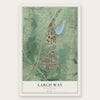 Larch Way, Washington map print, the full design