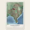 Laurelhurst, Washington map print, the full design