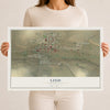 Map of Lind, Washington, 12 x 18 inch unframed archival matte print