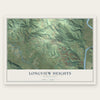 Longview Heights, Washington map print, the full design