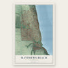 Matthews Beach, Washington map print, the full design