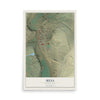 Map of Mesa, Washington, 12 x 18 inch unframed archival matte print