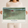 Map of Millwood, Washington, 12 x 18 inch unframed archival matte print