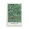 Map of Montesano, Washington, 12 x 18 inch unframed archival matte print