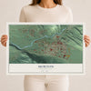 Map of Morton, Washington, 12 x 18 inch unframed archival matte print