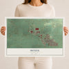Map of Moxee, Washington, 12 x 18 inch unframed archival matte print