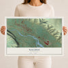 Map of Naches, Washington, 12 x 18 inch unframed archival matte print