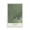 Map of Nespelem, Washington, 12 x 18 inch unframed archival matte print