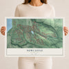Map of Newcastle, Washington, 12 x 18 inch unframed archival matte print