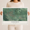 Map of North Bend, Washington, 12 x 18 inch unframed archival matte print