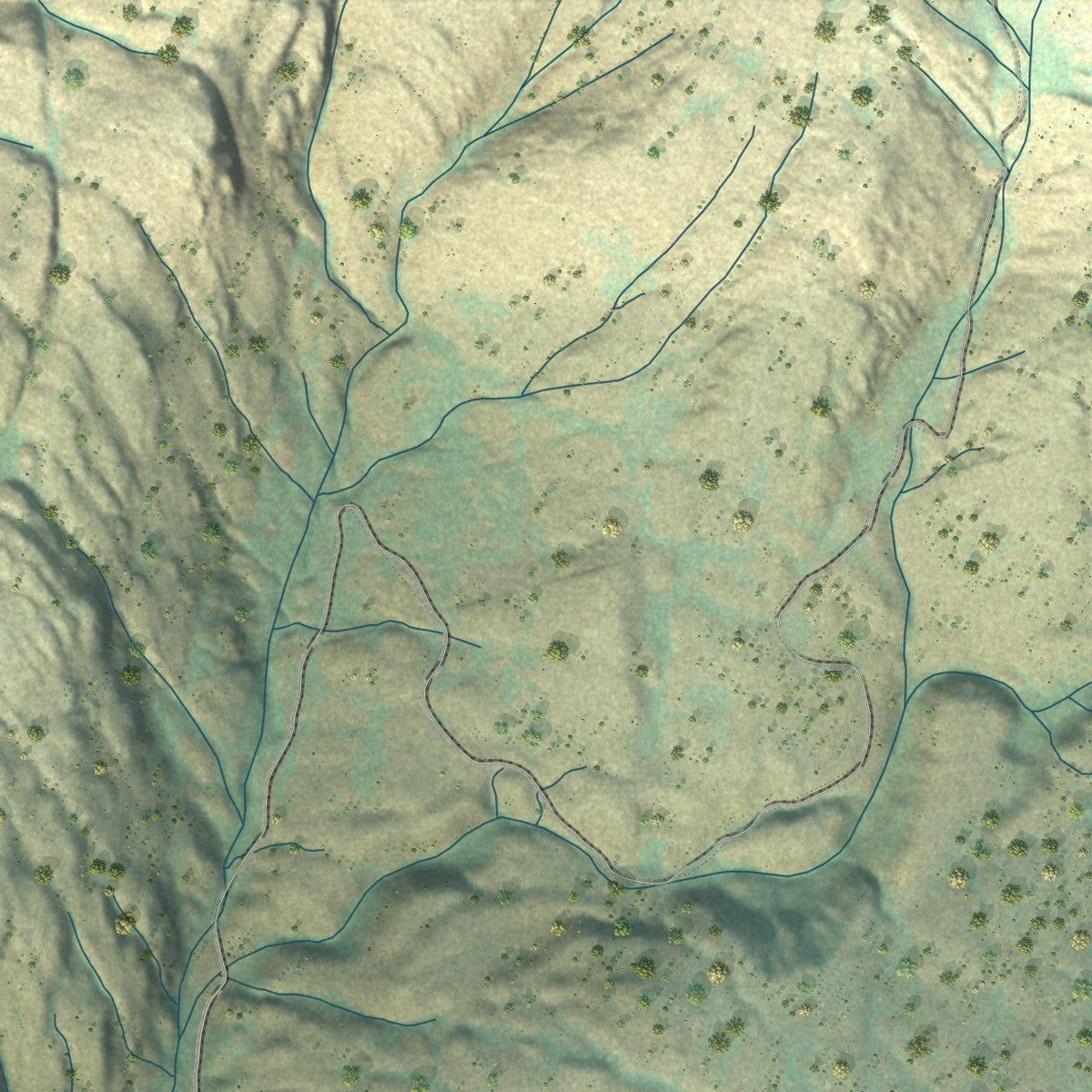 Close-up of the map of North Omak, Washington print showing street and building detail