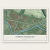 North Puyallup, Washington map print, the full design