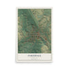 Map of Oakesdale, Washington, 12 x 18 inch unframed archival matte print