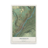 Map of Okanogan, Washington, 12 x 18 inch unframed archival matte print