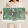Map of Olympia, Washington, 12 x 18 inch unframed archival matte print