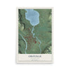 Map of Oroville, Washington, 12 x 18 inch unframed archival matte print