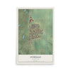 Map of Othello, Washington, 12 x 18 inch unframed archival matte print