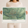 Map of Palouse, Washington, 12 x 18 inch unframed archival matte print