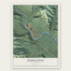 Peshastin, Washington map print, the full design