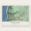 Picnic Point, Washington map print, the full design