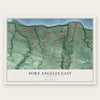 Port Angeles East, Washington map print, the full design